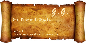 Gutfreund Gyula névjegykártya